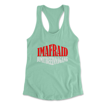 Imafraid Jumitbeeinnagang Womens Racerback Tank in Mint color